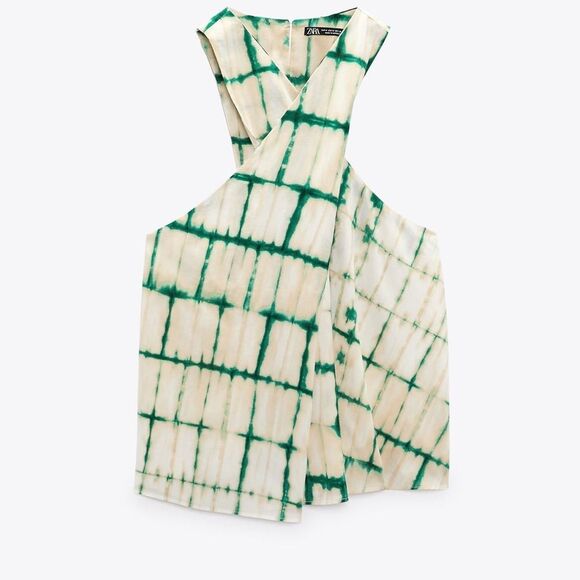 NWT Zara Printed Halter Top - Picture 2 of 7